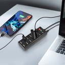 Hub USB2.0, 13 ports + switch on/off avec alim.