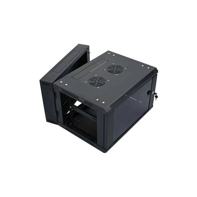 Coffret pivotant 19" 6U noir prof 550 mm