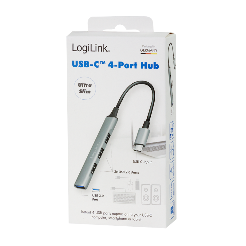 Hub USB3.2 USB-C 4 ports Slim - UA0392