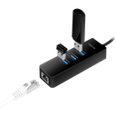 Convertisseur USB3.0 / RJ45 Gigabit + Hub 3 ports USB3.0 - UA0173A
