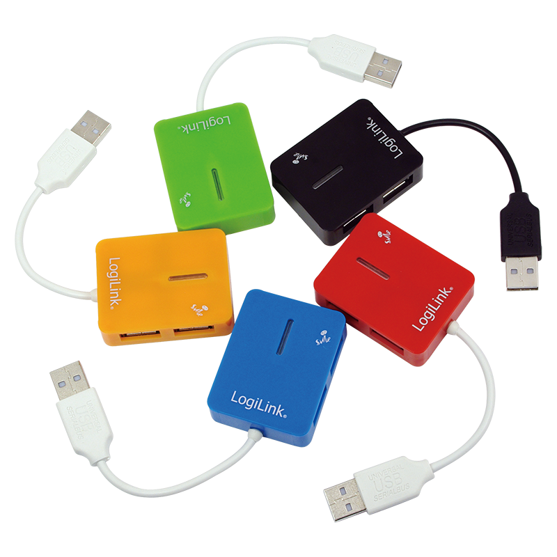 Mini Hub USB2.0, 4 ports auto-alimenté Vert - UA0138