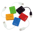 Mini Hub USB2.0, 4 ports auto-alimenté Vert - UA0138