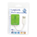 Mini Hub USB2.0, 4 ports auto-alimenté Vert - UA0138