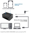 Station d'accueil Dual SATA 3,5" & 2,5" sur USB 3.1 - QP0028