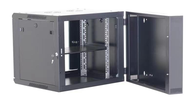 Coffret pivotant 19" 12U noir prof 550 mm