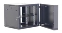 Coffret pivotant 19" 12U noir prof 550 mm
