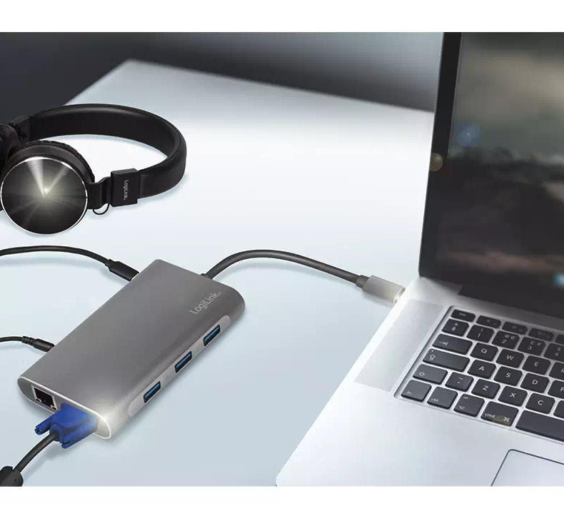 Station d'accueil USB-C 3.2 4K, 10 ports - UA0383
