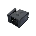 Coffret pivotant 19" 12U noir prof 550 mm
