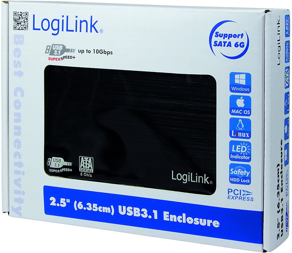 Boîtier USB 3.1 Externe 2,5", SATA (HD ou SSD) - UA0244