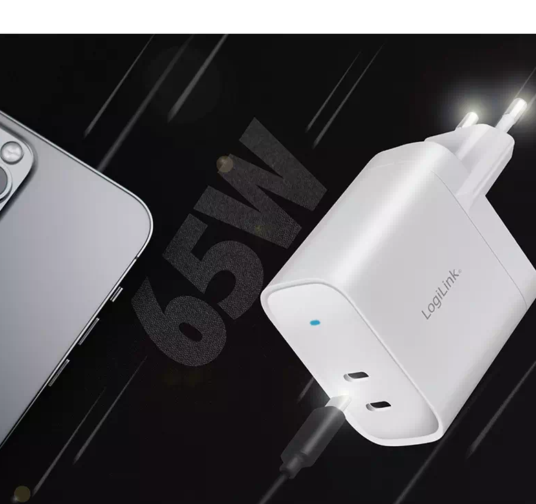 Adaptateur Secteur USB-C 2 ports 65W - PA0283

