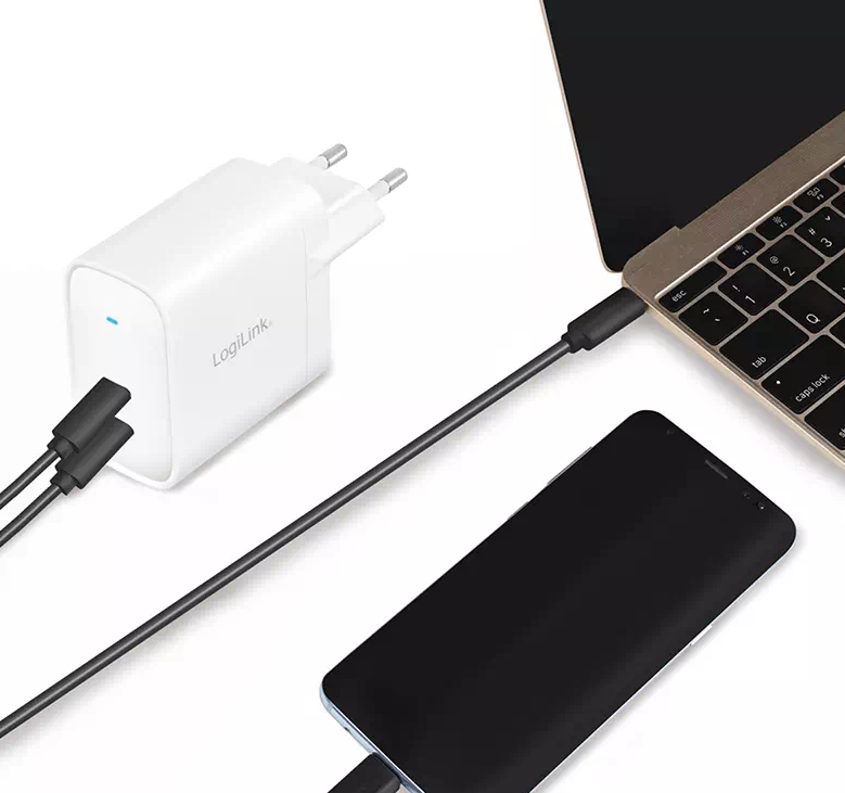 Adaptateur Secteur USB-C 2 ports 65W - PA0283
