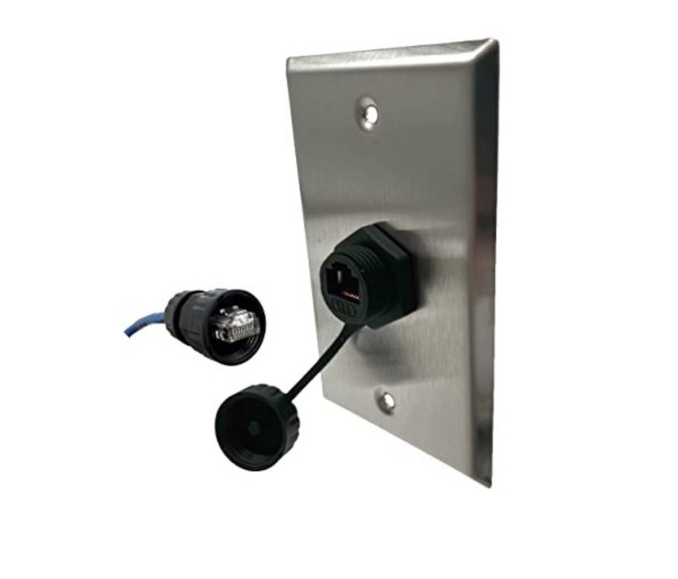 Embase noyau étanche RJ45 STP CAT 6 - avec bouchon