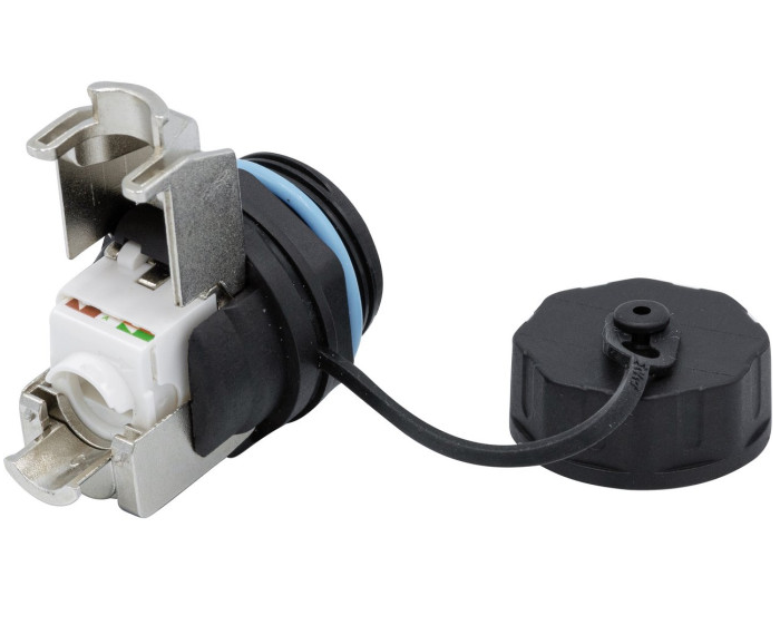 Embase noyau étanche RJ45 STP CAT 6 - avec bouchon
