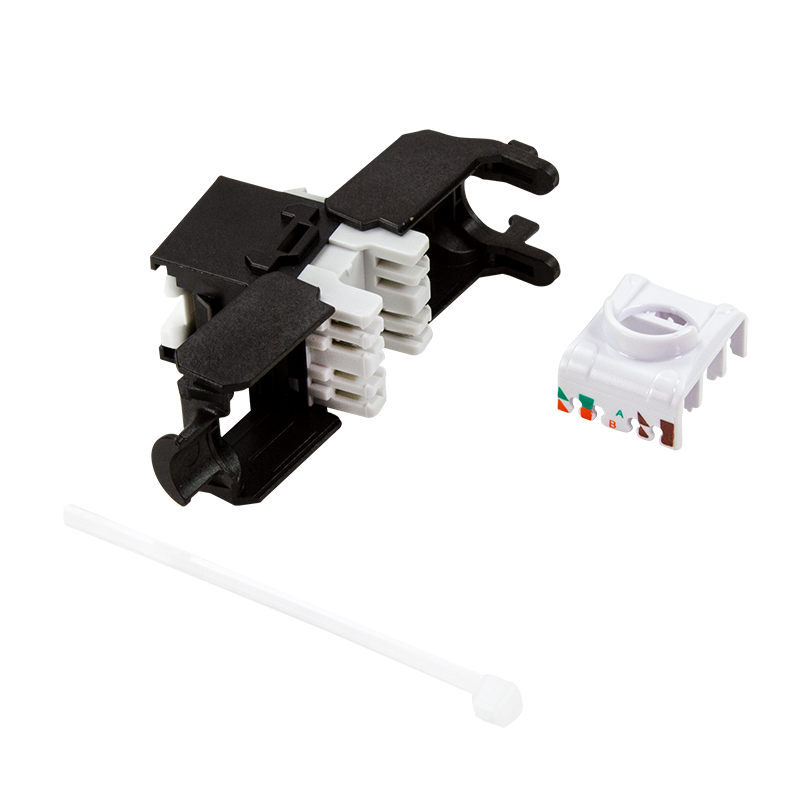 Embase Keystone RJ45 Cat6a CAD, non-blindé, AWG 23-26, sans outil, 16.8mm 