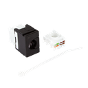 Embase Keystone RJ45 Cat6a CAD, non-blindé, AWG 22-26, sans outil, 17mm PoE++ 