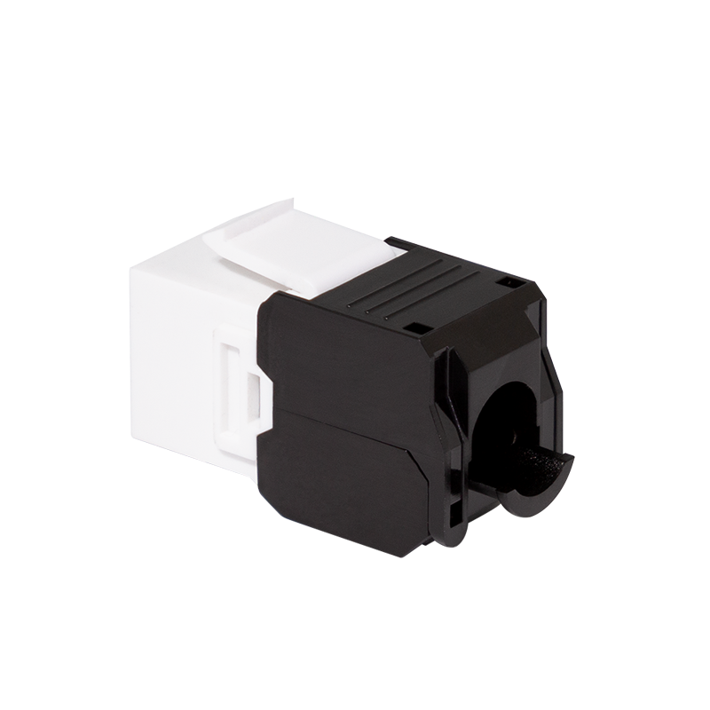 Embase Keystone RJ45 Cat6a CAD, non-blindé, AWG 22-26, sans outil, 16,6mm PoE++ 
