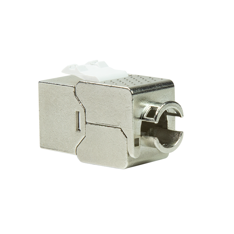 Embase Keystone RJ45 Cat6a CAD, Blindage intégral, AWG 22-26, sans outil, 14,8mm PoE++ 