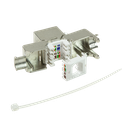 Embase Keystone RJ45 Cat6a CAD, Blindage intégral, AWG 22-26, sans outil, 14,8mm PoE++ 