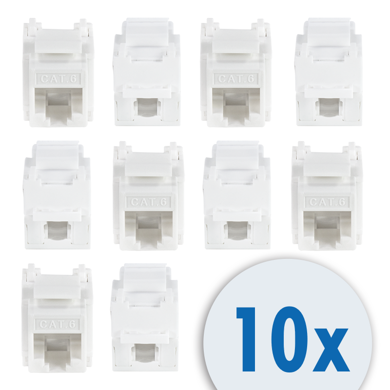 Embase Keystone Cat.6 UTP, IDC 90° (x10) 