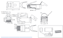 Connecteur RJ45 Cat6a blindé, par 10, souple et rigide