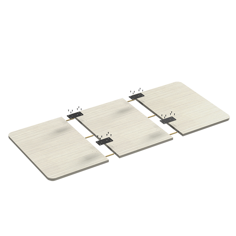 Plateau de bureau en bois 3 parties, 1200x600mm, bois clair 