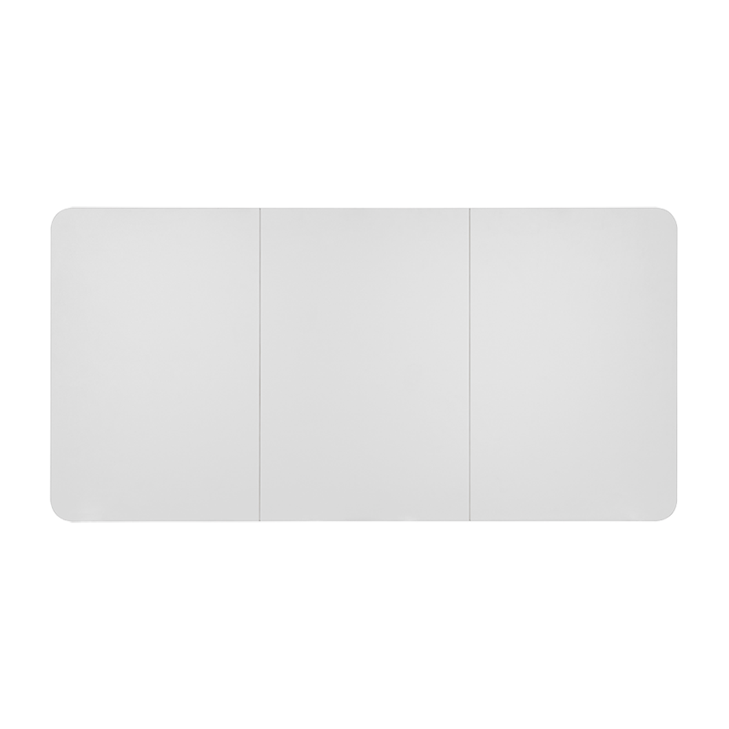 Plateau de bureau en bois 3 parties, 1200x600mm, blanc 