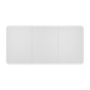 Plateau de bureau en bois 3 parties, 1200x600mm, blanc 