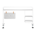 Support pour bureau à pince, 1161x218x757mm, blanc 