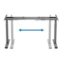 Pied de bureau réglable électriquement, pieds télescopiques triples, 2 moteurs, gris 