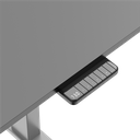 Pied de bureau réglable électriquement, pieds télescopiques triples, 2 moteurs, gris 