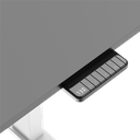 Pied de bureau réglable électriquement, pieds télescopiques triples, 2 moteurs, blanc 