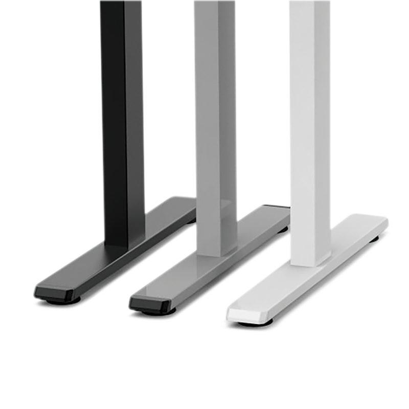 Pied de bureau assis-debout à réglage électrique, 1 moteur, 710–1 190 mm, blanc 