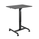 Poste de travail assis-debout à réglage électrique, 1 moteur, enroulable, noir 