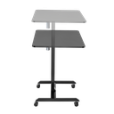 Poste de travail assis-debout à réglage électrique, 1 moteur, enroulable, noir 