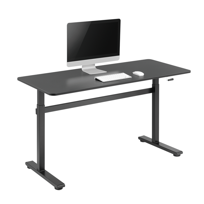 Bureau assis-debout réglable manuellement 