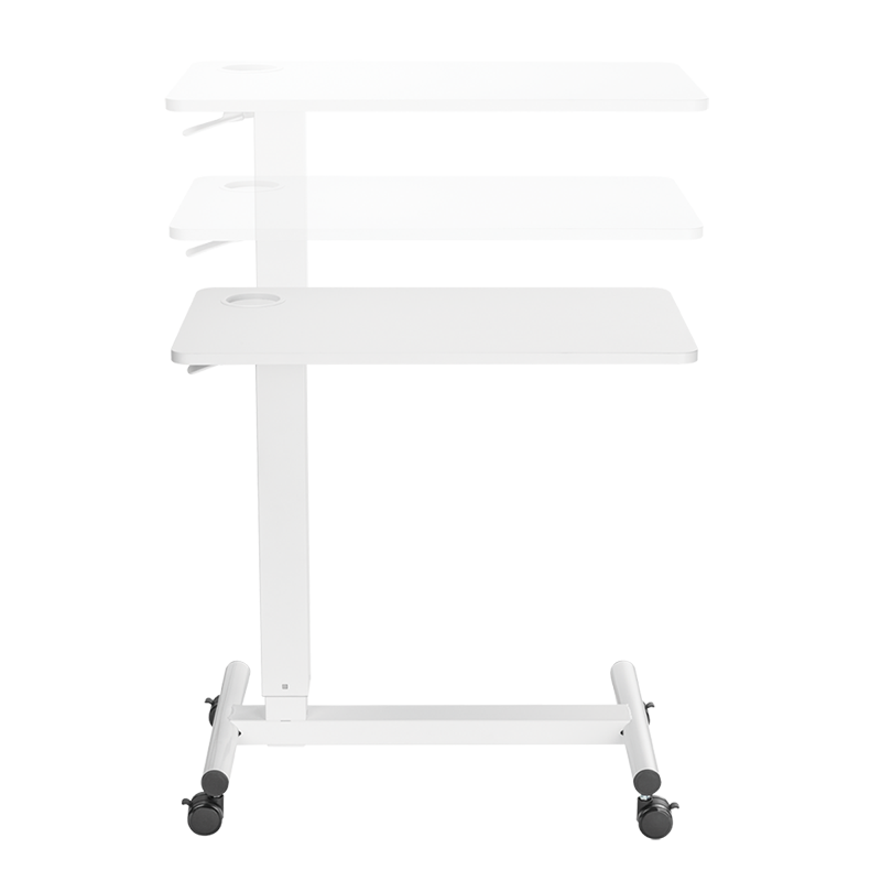 Chariot mobile table de lit avec ressort à gaz, réglable en hauteur 