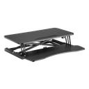 Convertisseur de bureau assis/debout avec plateau pour clavier, jusqu'à 20 kg, réglable électriquement, noir 