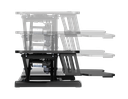 Convertisseur de bureau assis/debout avec plateau pour clavier, jusqu'à 20 kg, réglable électriquement, noir 