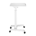 Poste de travail assis-debout, mobile, réglage pneumatique de la hauteur 