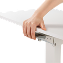 Poste de travail assis-debout, mobile, réglage pneumatique de la hauteur 