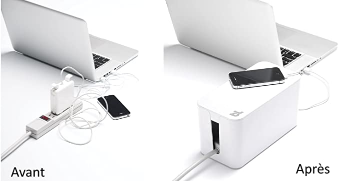 Blue lounge cablebox mini blanc
