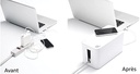 Blue lounge cablebox mini blanc