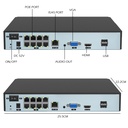 CAMARA SYSTEMES DE SECURITE CCTV 8 XMEYE NVR ETANCHE BULLET IP POE 5MP AVEC CABLES