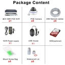 CAMERA  3 MEGAPIXELS 4 CANAUX INTERIEUR SURVEILLANCE A DOMICILE CCTV DVR POE