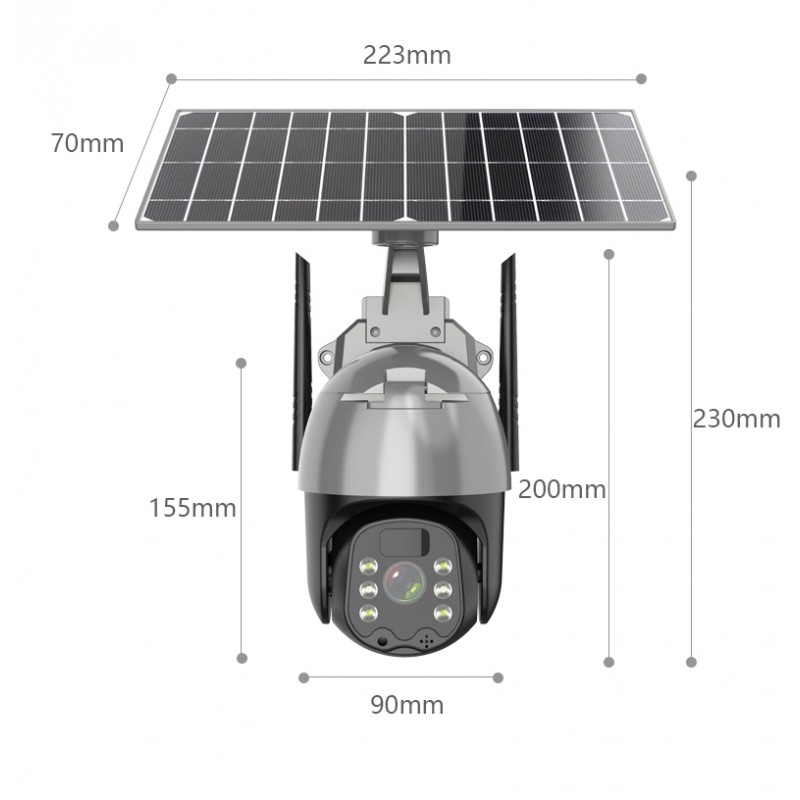 CAMERA EXTERIEUR WIFI 360 SANS FIL PTZ SOLAIRE SURVEILLANCE
