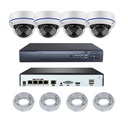 CAMERA  4CH  DOME ETANCHE 5 MEGAPIXELS HD IP POE NVR SYSTEME 