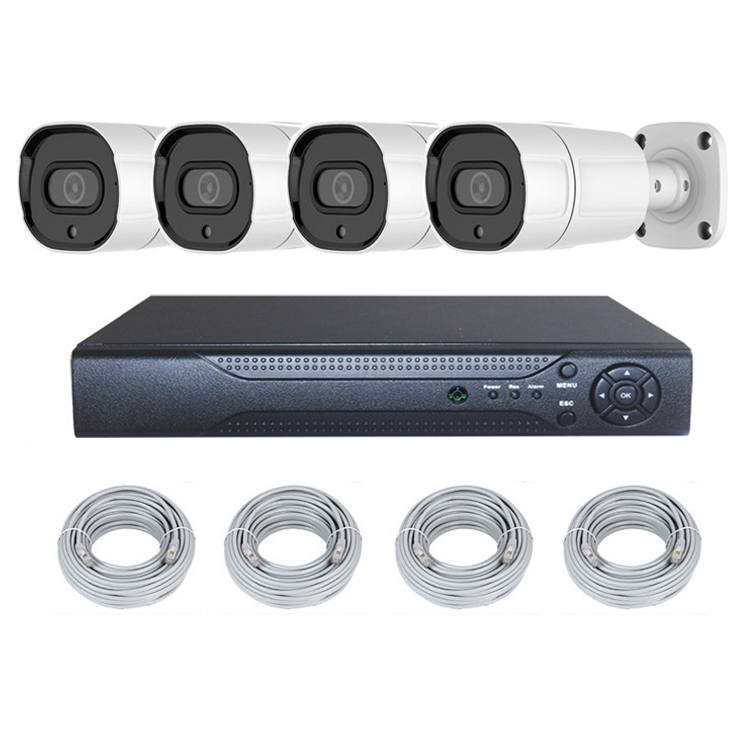 CAMERA  EXTERIEUR 8CH POE NVR + 4 CAMERAS 8MP AUDIO VIDEO ENREGISTREMENT 4K CCTV IP 