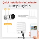 CAMERA  EXTÉRIEUR BULLET IMPERMÉABLE IP66 WIFI SECURITY CCTV CAMERA