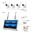CAMERA  ÉCRAN 12.5 "MONITEUR LCD NVR KIT DE  WIFI 4CH 1080P 