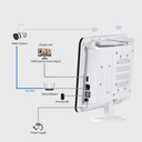 CAMERA  ÉCRAN 12.5 "MONITEUR LCD NVR KIT DE  WIFI 4CH 1080P 